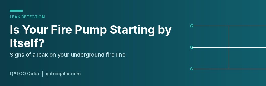 Signs of a leak on an underground fire-fighting line